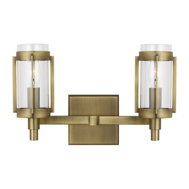 Visual Comfort Studio Flynn LV1012TWB Bath Vanity Light 14 in. wide - Time Worn Brass