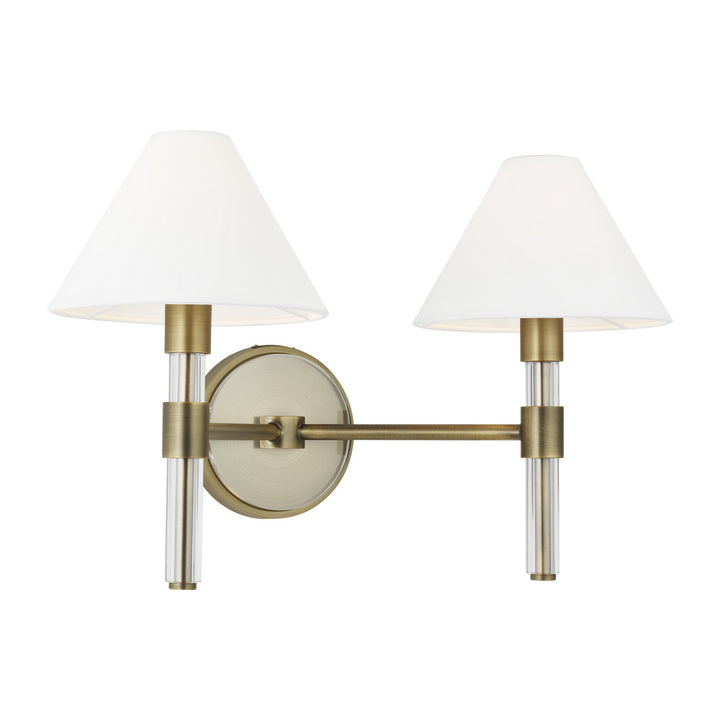 Visual Comfort Studio Robert LV1032TWB Bath Vanity Light 19 in. wide - Time Worn Brass