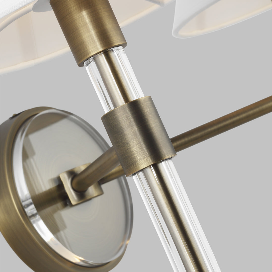 Visual Comfort Studio Robert LV1032TWB Bath Vanity Light 19 in. wide - Time Worn Brass