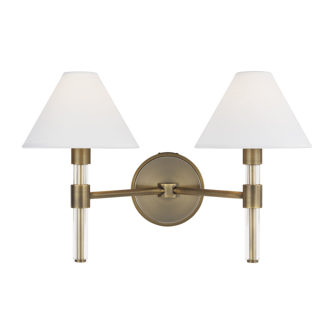 Visual Comfort Studio Robert LV1032TWB Bath Vanity Light 19 in. wide - Time Worn Brass