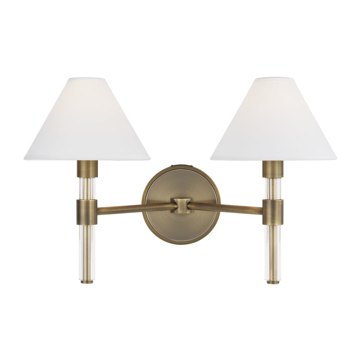 Visual Comfort Studio Robert LV1032TWB Bath Vanity Light 19 in. wide - Time Worn Brass