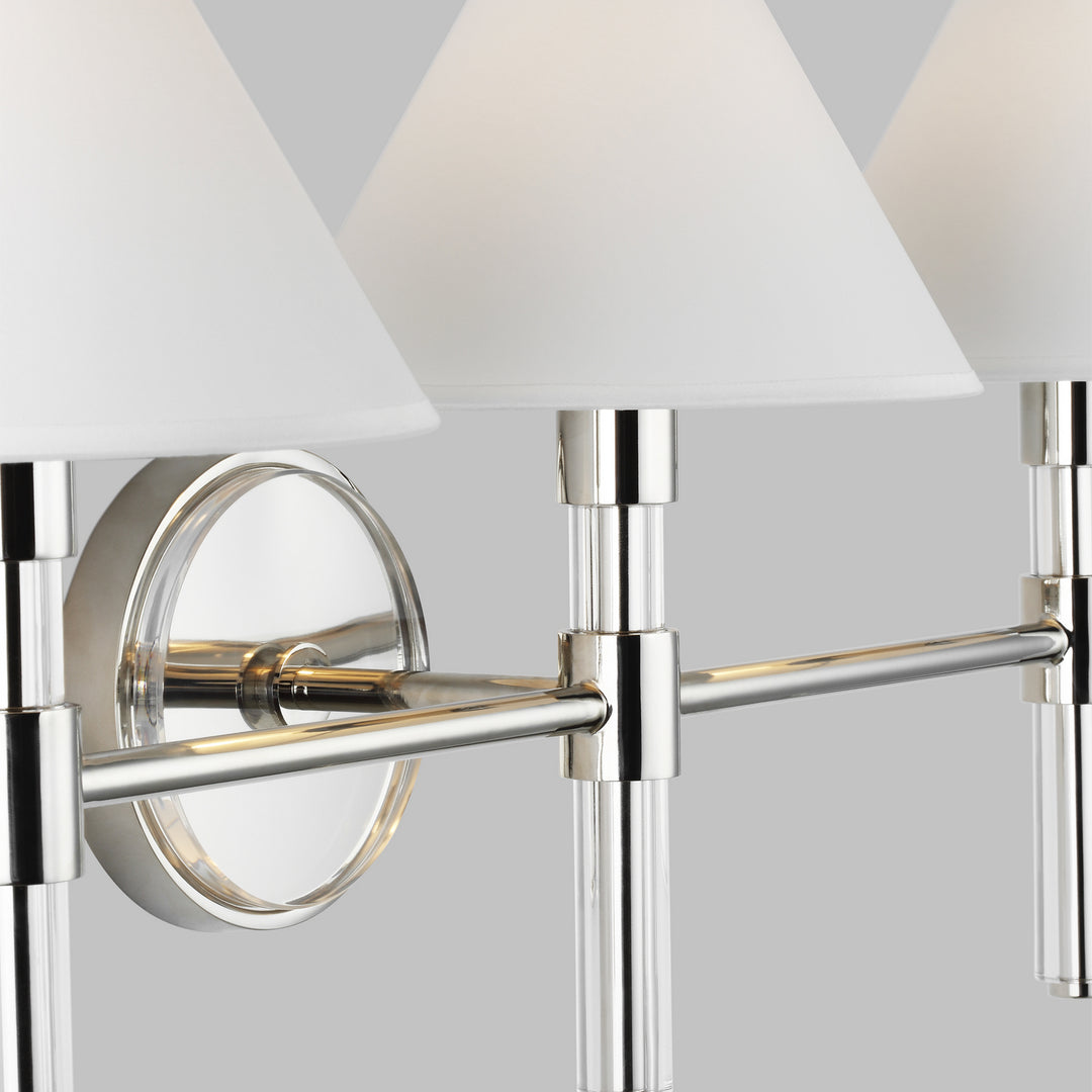 Visual Comfort Studio Robert LV1043PN Bath Vanity Light 27 in. wide - Polished Nickel