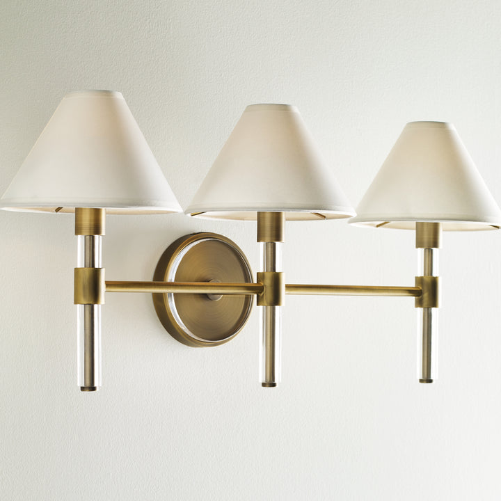Visual Comfort Studio Robert LV1043TWB Bath Vanity Light 27 in. wide - Time Worn Brass
