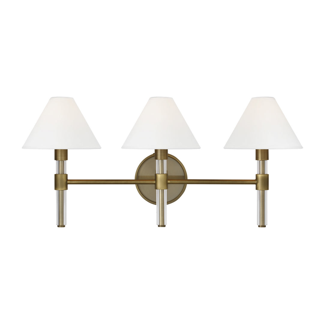 Visual Comfort Studio Robert LV1043TWB Bath Vanity Light 27 in. wide - Time Worn Brass