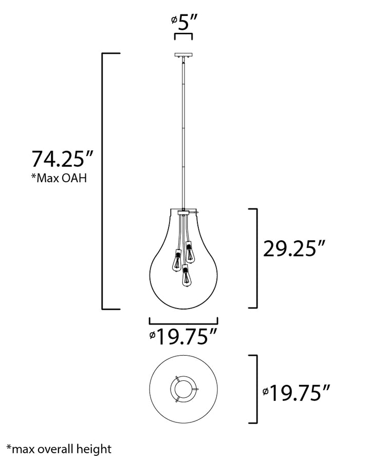 Maxim Gourd 10166CLSN Pendant Light - Satin Nickel