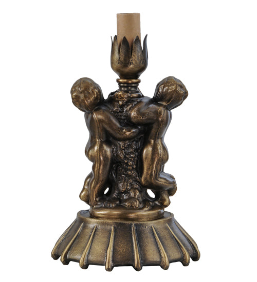 Meyda Tiffany Lighting 10167 Twin Cherub One Light Table Base Utility Light Bronze / Dark