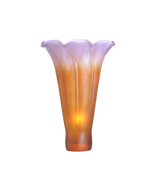 Meyda Tiffany Lighting 10168 Amber/Purple Pond Lily Shade Lamp Shade Bronze / Dark
