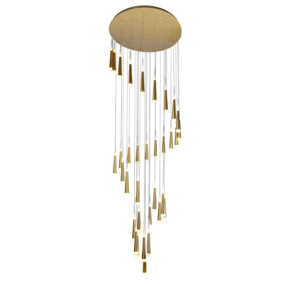 CWI Andes 1103p40-36-602 Chandelier Light - Satin Gold