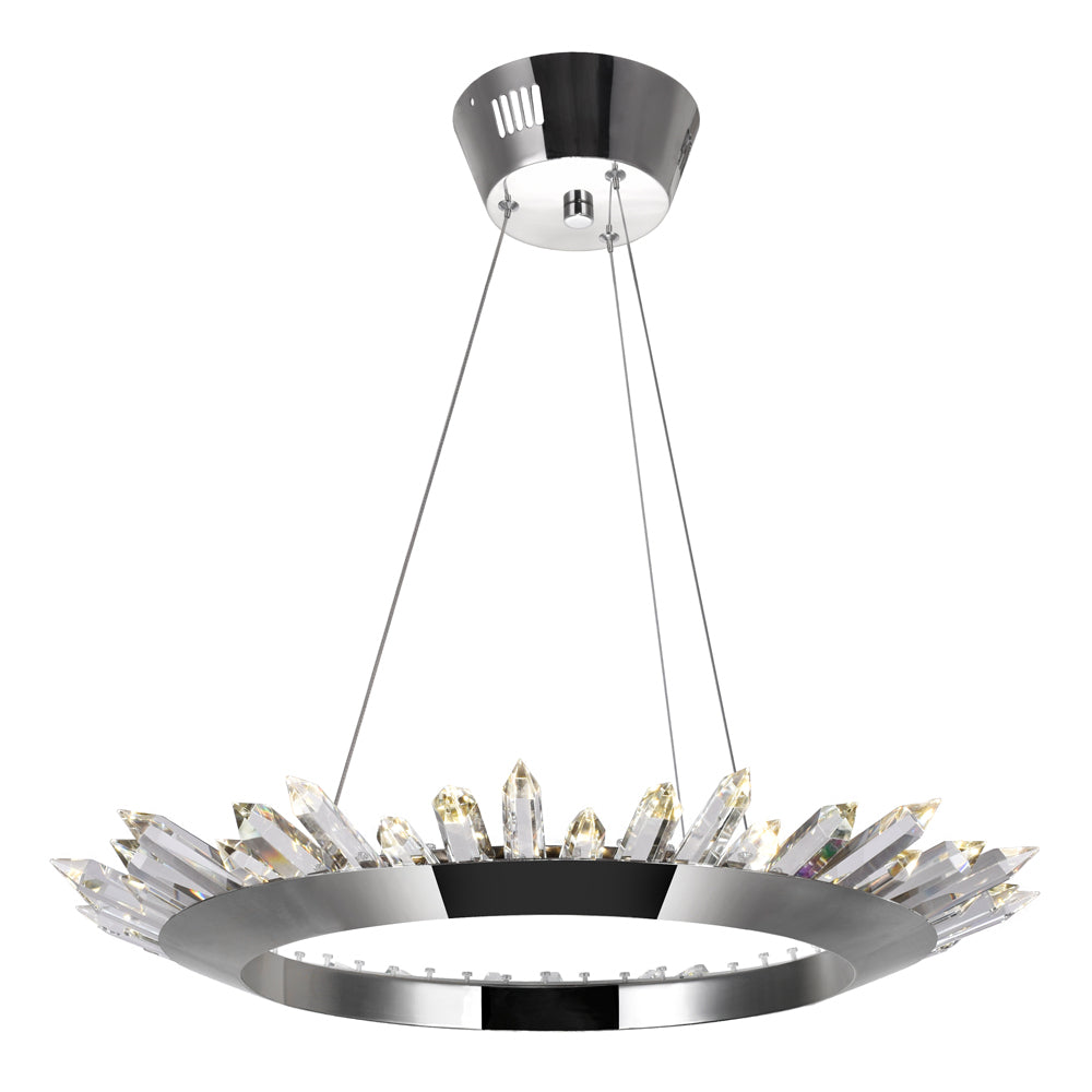CWI Arctic Queen 1108p24-613 Chandelier Light - Polished Nickel