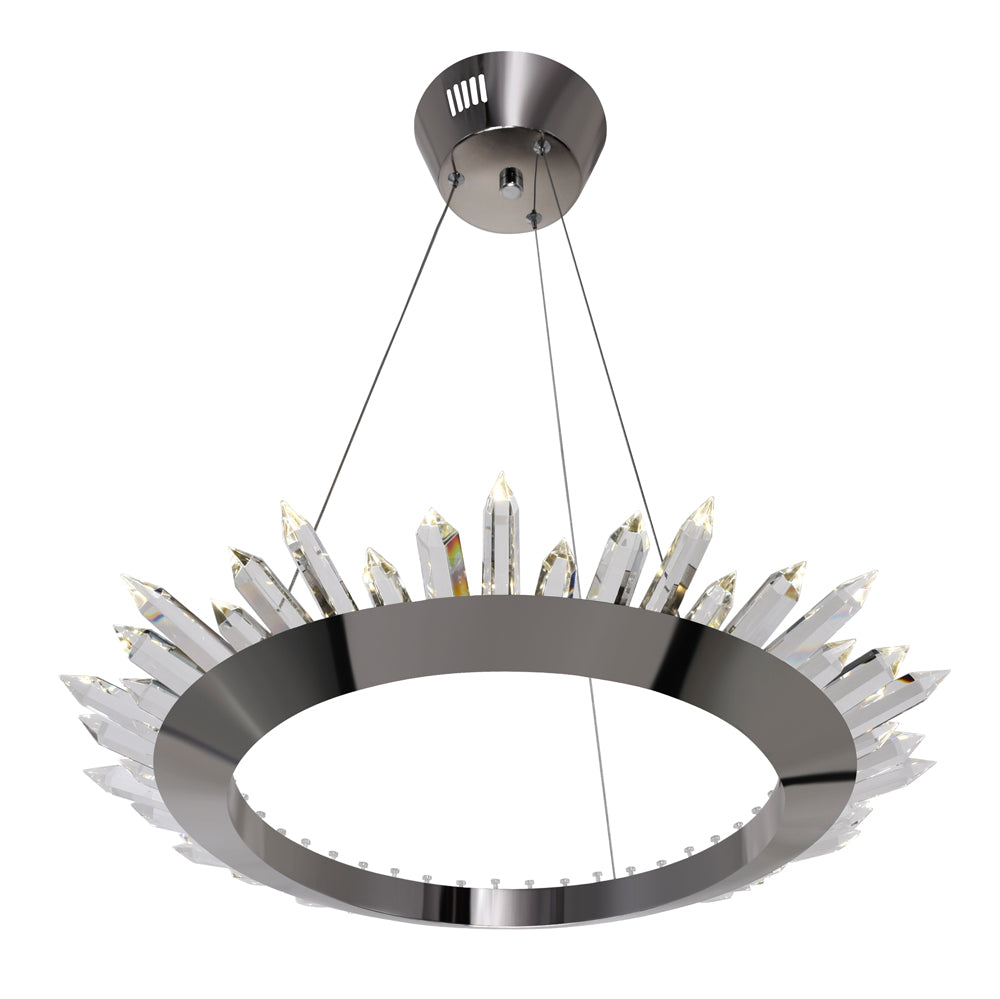 CWI Arctic Queen 1108p24-613 Chandelier Light - Polished Nickel