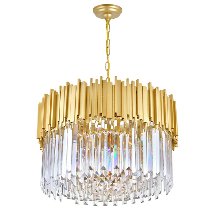 CWI Deco 1112p24-7-169 Chandelier Light - Medallion Gold