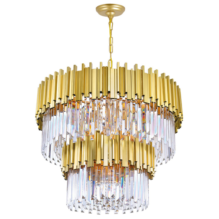 CWI Deco 1112p32-12-169 Chandelier Light - Medallion Gold