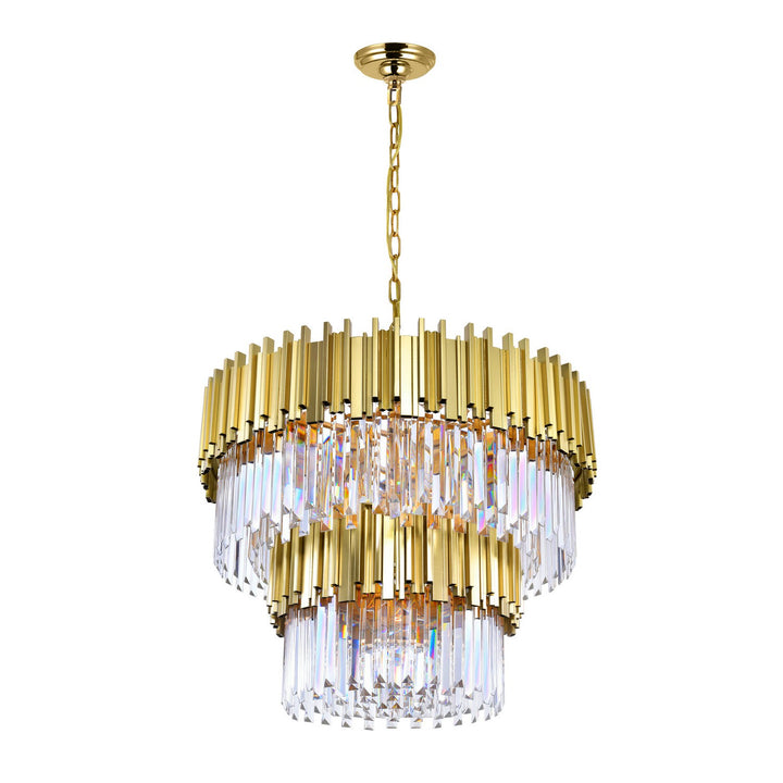 CWI Deco 1112p32-12-169 Chandelier Light - Medallion Gold