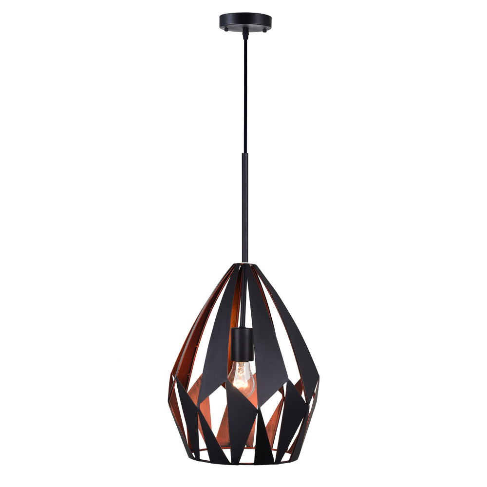 CWI Oxide 1114p20-1-271 Pendant Light - Black+Copper