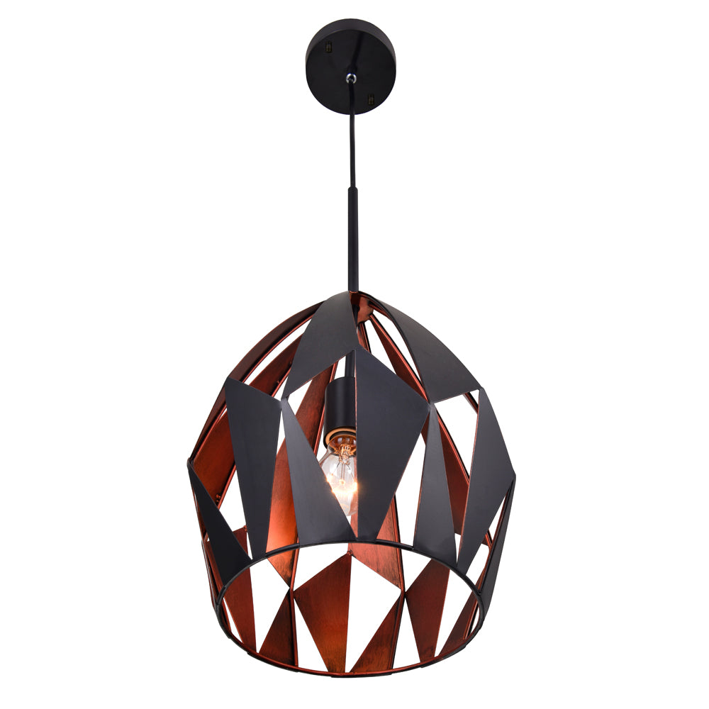CWI Oxide 1114p20-1-271 Pendant Light - Black+Copper