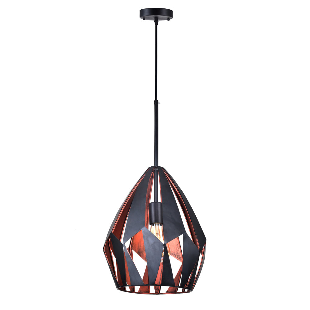 CWI Oxide 1114p20-1-271 Pendant Light - Black+Copper