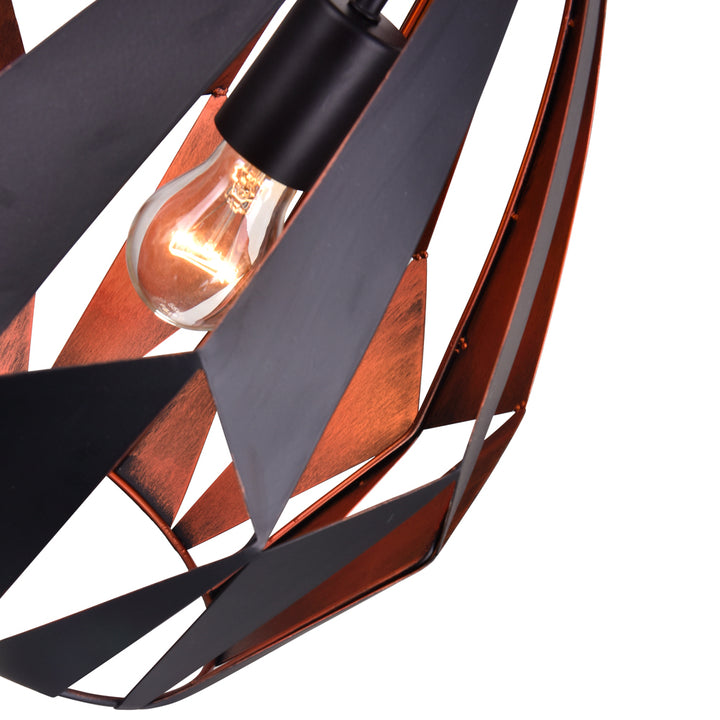 CWI Oxide 1114p20-1-271 Pendant Light - Black+Copper