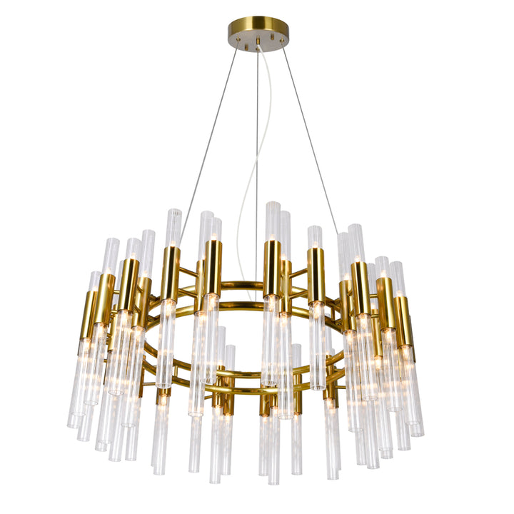 CWI Orgue 1120p32-72-602 Chandelier Light - Satin Gold