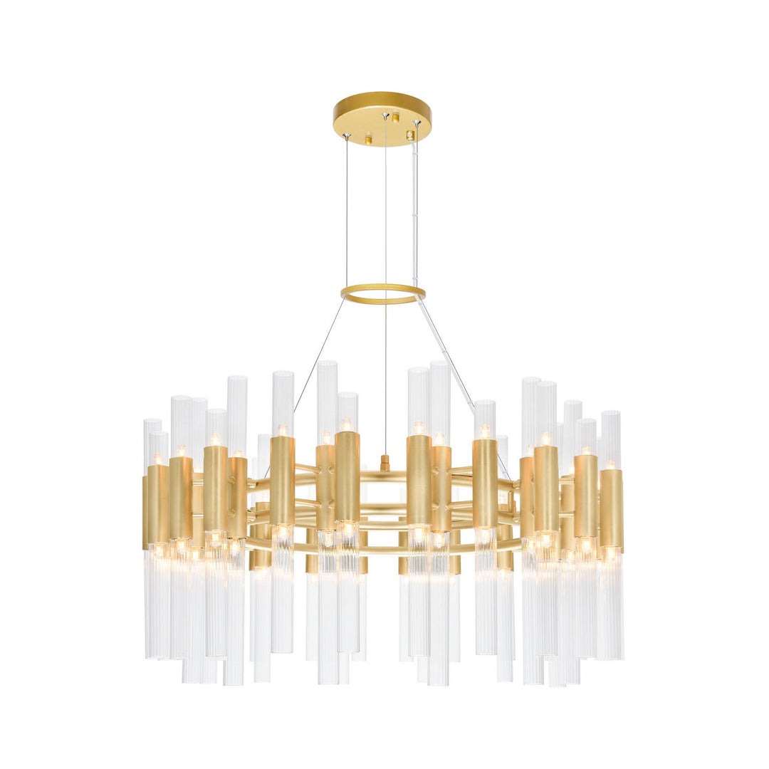 CWI Orgue 1120p32-72-602 Chandelier Light - Satin Gold