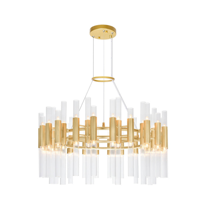 CWI Orgue 1120p32-72-602 Chandelier Light - Satin Gold