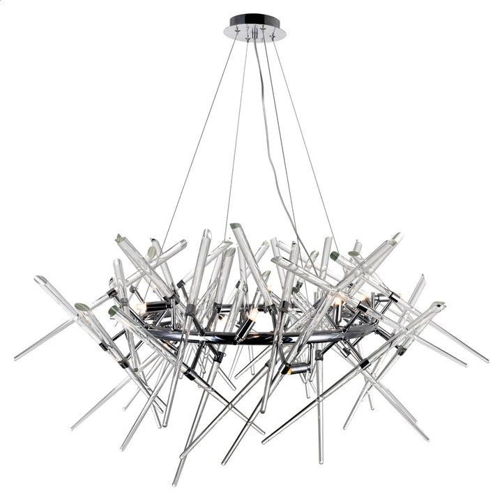 CWI Icicle 1154p42-12-601-r Chandelier Light - Chrome