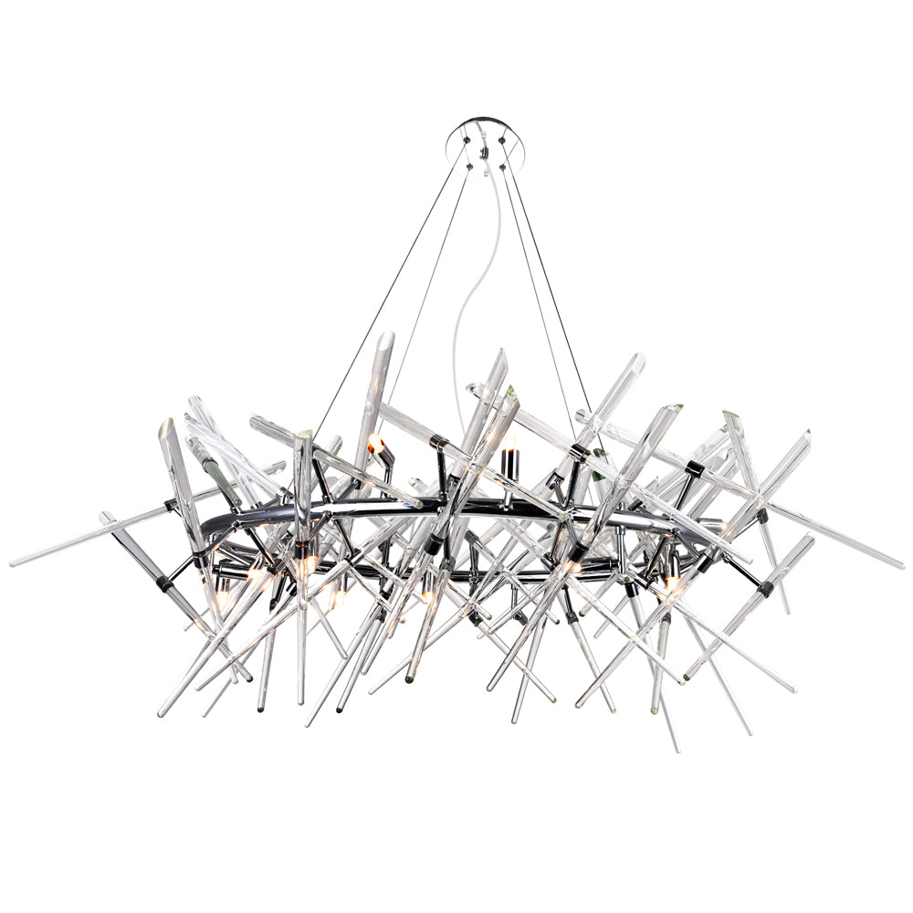 CWI Icicle 1154p43-12-601-o Chandelier Light - Chrome