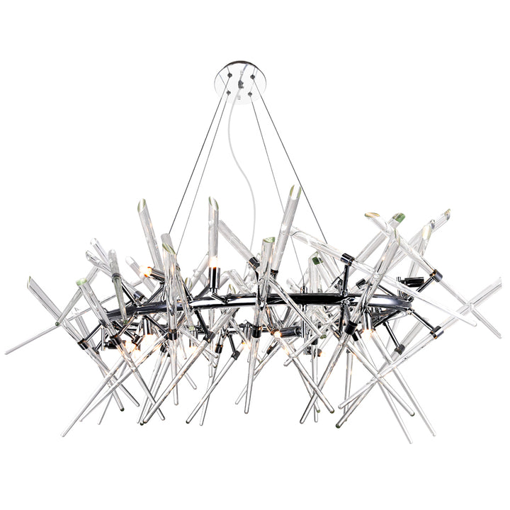 CWI Icicle 1154p43-12-601-o Chandelier Light - Chrome