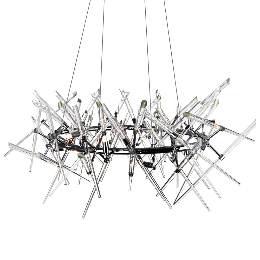 CWI Icicle 1154p43-12-601-o Chandelier Light - Chrome