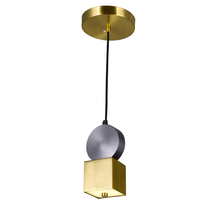 CWI Saleen 1156p4-625 Pendant Light - Brass+Black