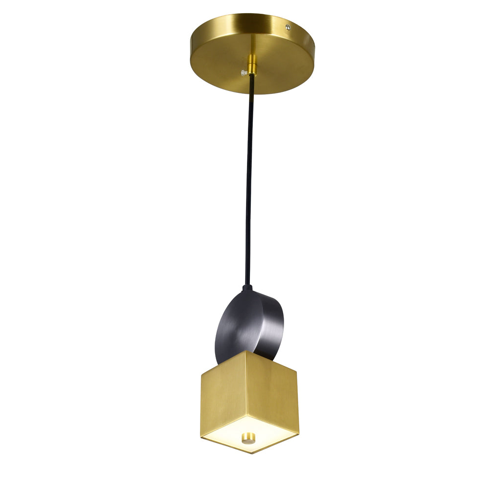 CWI Saleen 1156p4-625 Pendant Light - Brass+Black