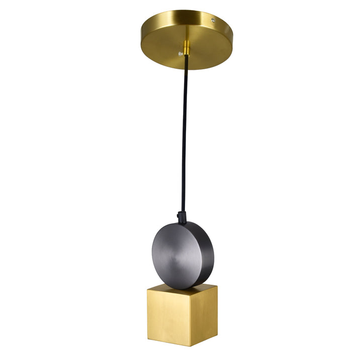 CWI Saleen 1156p4-625 Pendant Light - Brass+Black