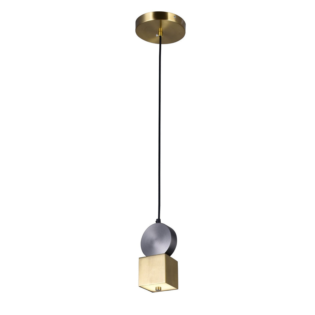 CWI Saleen 1156p4-625 Pendant Light - Brass+Black