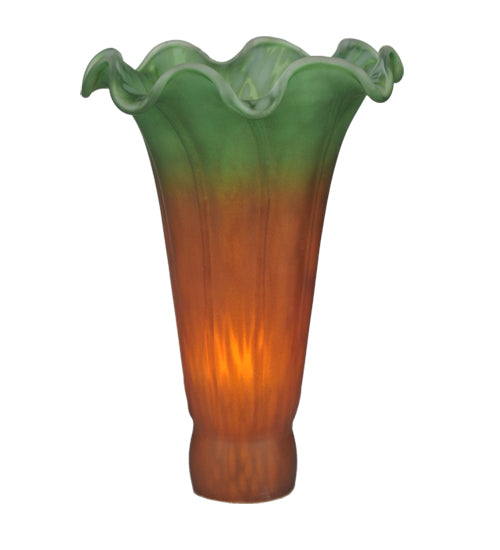 Meyda Tiffany Lighting 10174 Amber/Green Pond Lily Shade Lamp Shade Bronze / Dark