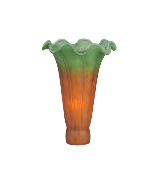 Meyda Tiffany Lighting 10174 Amber/Green Pond Lily Shade Lamp Shade Bronze / Dark