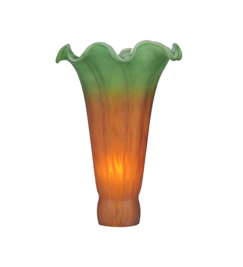 Meyda Tiffany Lighting 10174 Amber/Green Pond Lily Shade Lamp Shade Bronze / Dark
