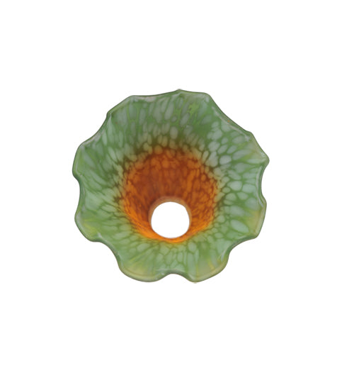 Meyda Tiffany Lighting 10174 Amber/Green Pond Lily Shade Lamp Shade Bronze / Dark