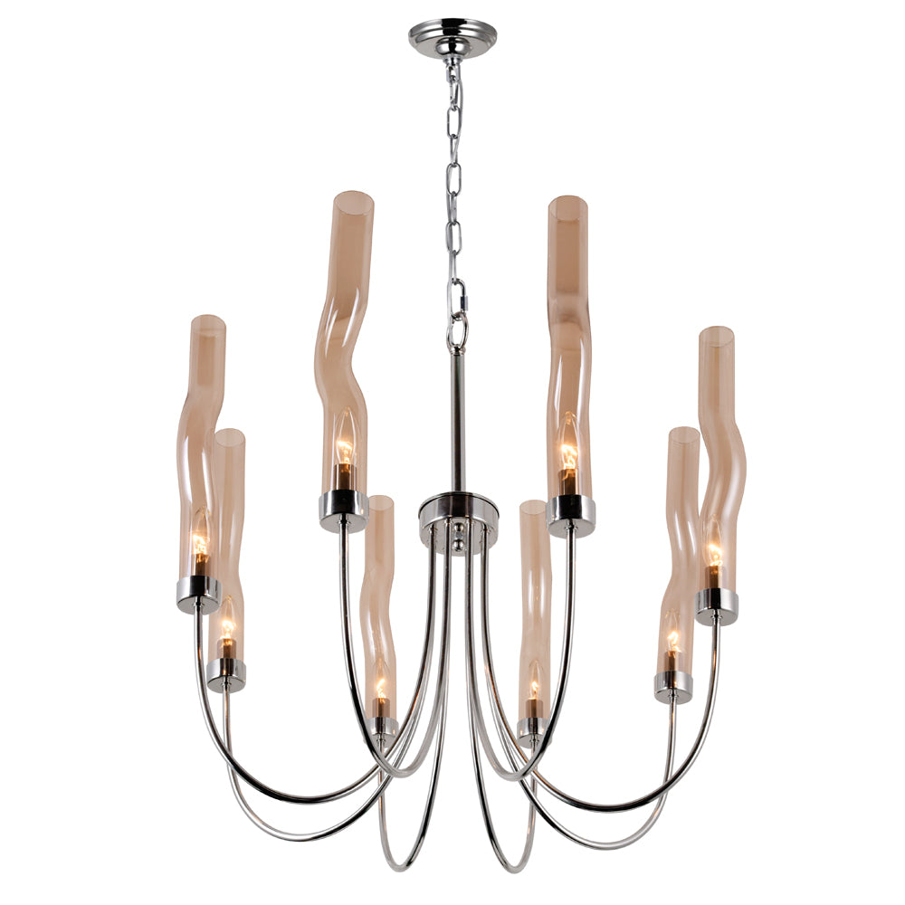 CWI Meduse 1203p21-8-613 Chandelier Light - Polished Nickel