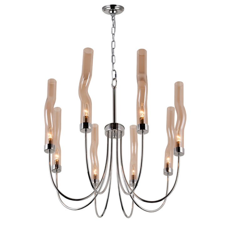 CWI Meduse 1203p21-8-613 Chandelier Light - Polished Nickel