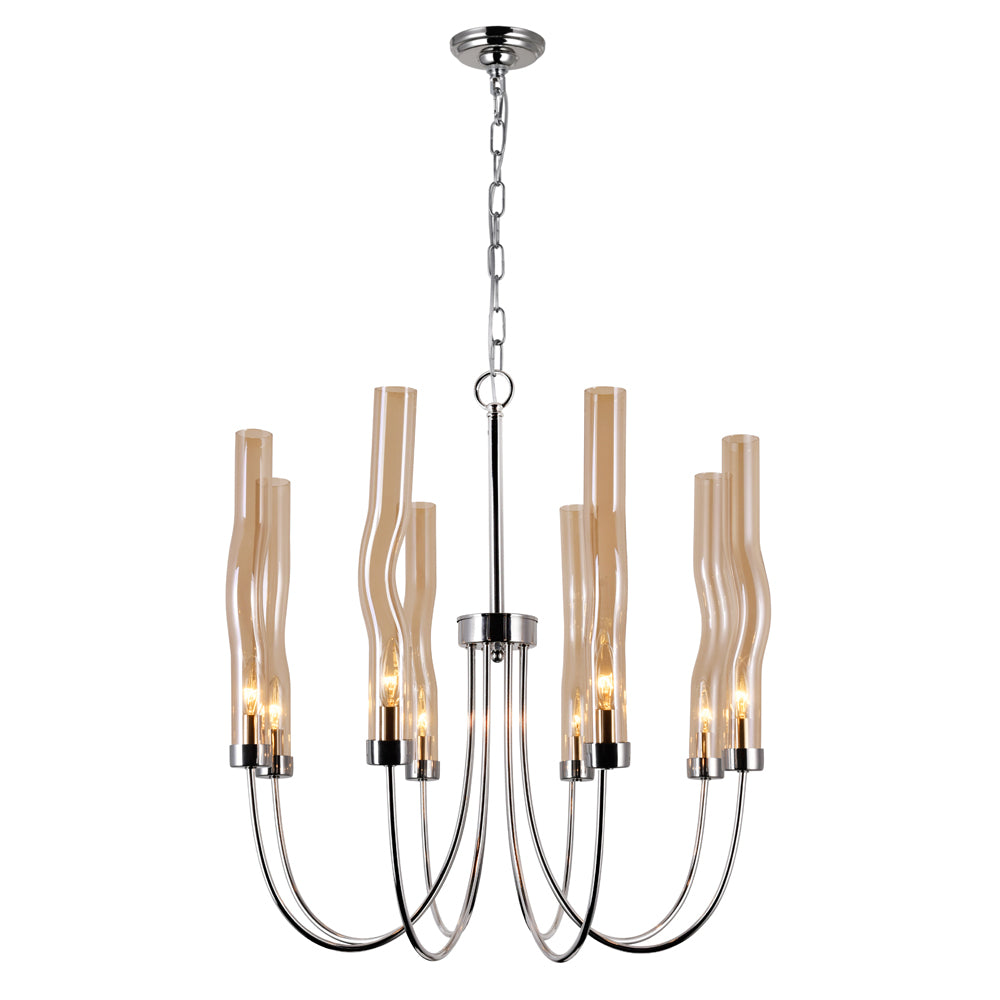 CWI Meduse 1203p21-8-613 Chandelier Light - Polished Nickel