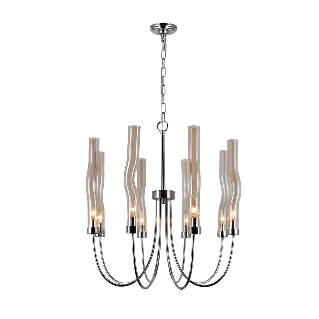 CWI Meduse 1203p21-8-613 Chandelier Light - Polished Nickel