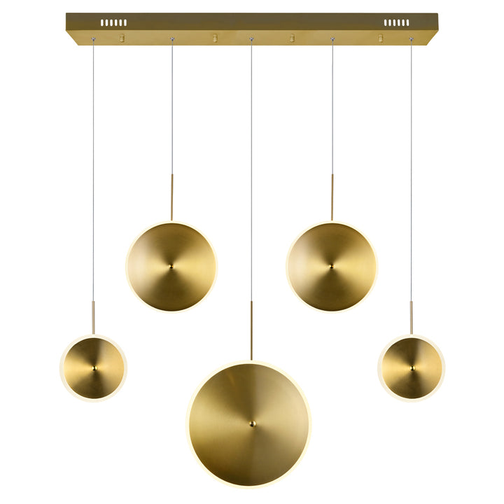 CWI Ovni 1204p43-5-625 Pendant Light - Brass