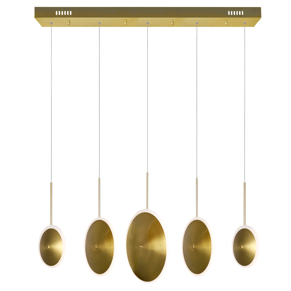 CWI Ovni 1204p43-5-625 Pendant Light - Brass