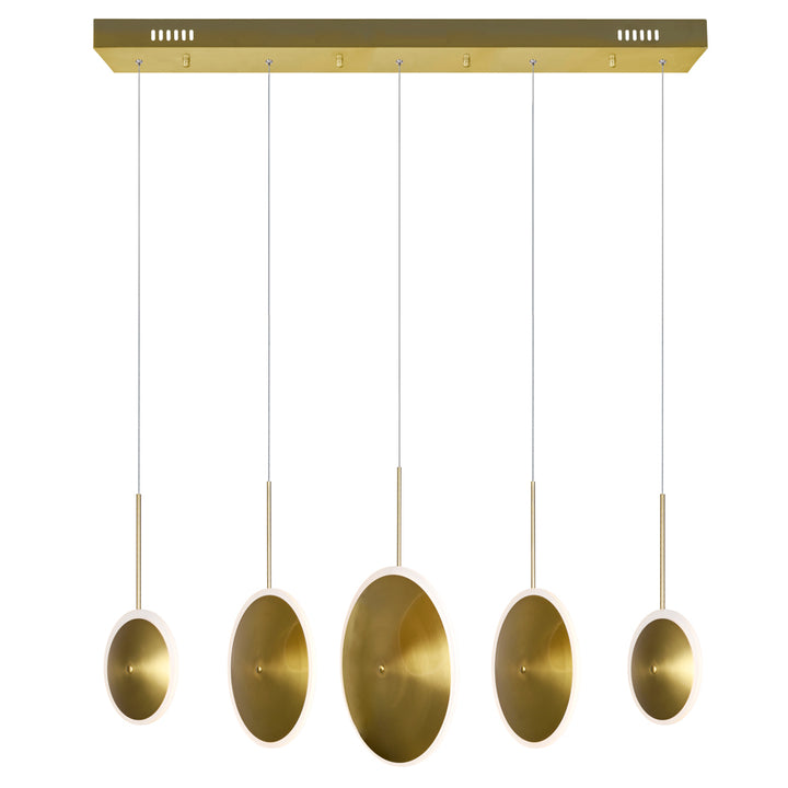CWI Ovni 1204p43-5-625 Pendant Light - Brass