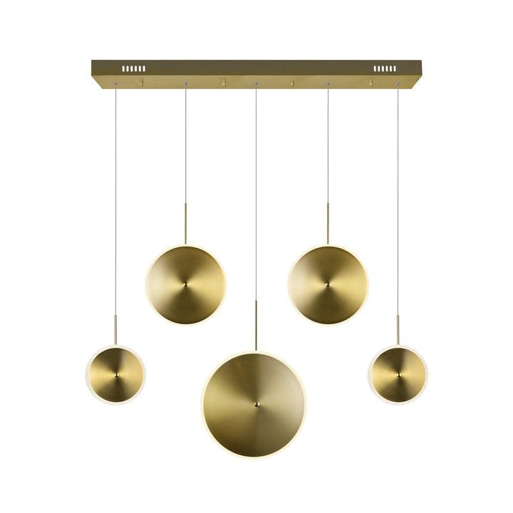 CWI Ovni 1204p43-5-625 Pendant Light - Brass