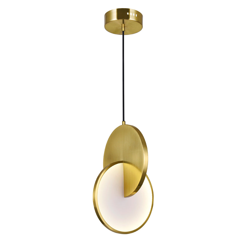 CWI Tranche 1206p10-1-629 Pendant Light - Brushed Brass