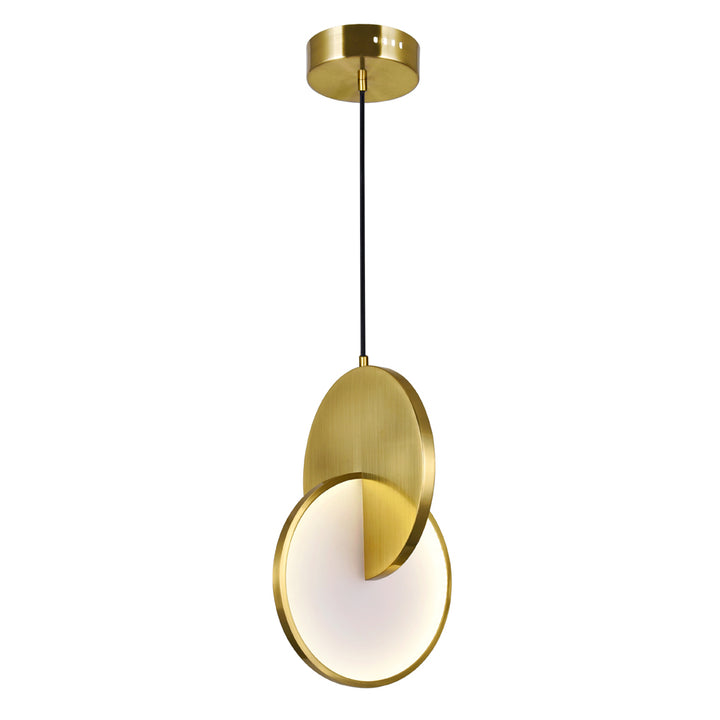 CWI Tranche 1206p10-1-629 Pendant Light - Brushed Brass