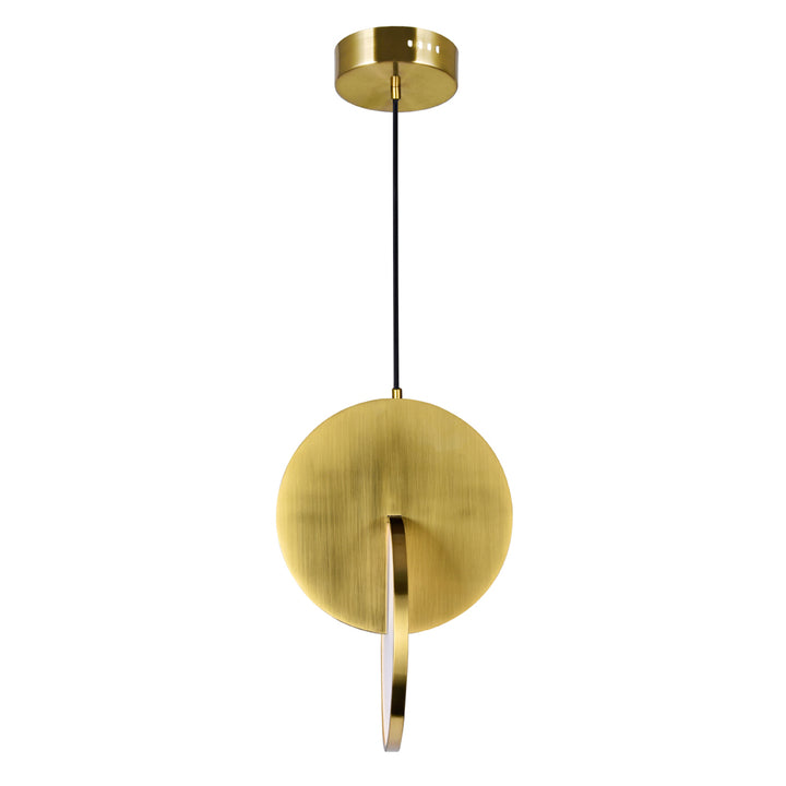 CWI Tranche 1206p10-1-629 Pendant Light - Brushed Brass