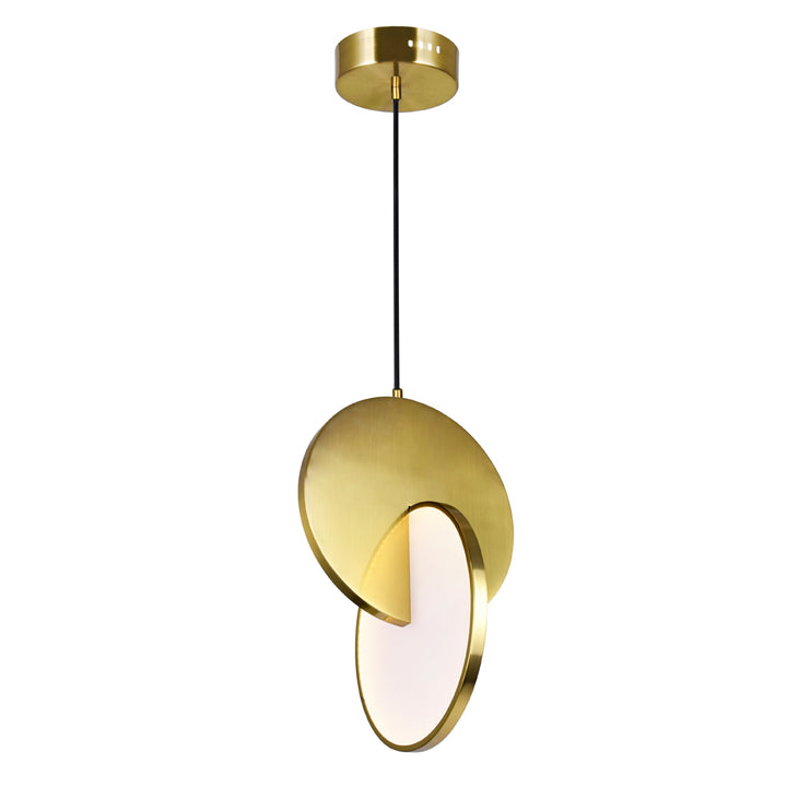 CWI Tranche 1206p10-1-629 Pendant Light - Brushed Brass
