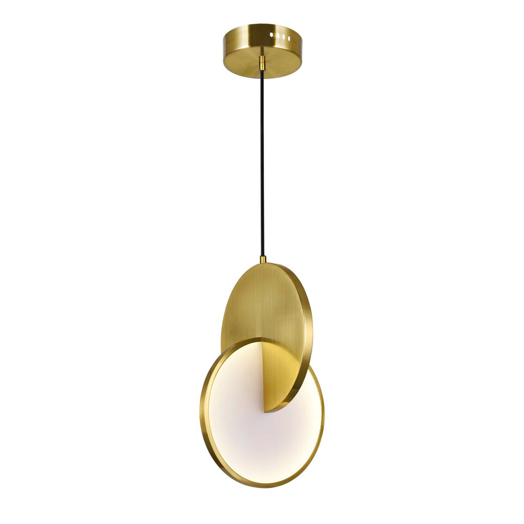 CWI Tranche 1206p10-1-629 Pendant Light - Brushed Brass