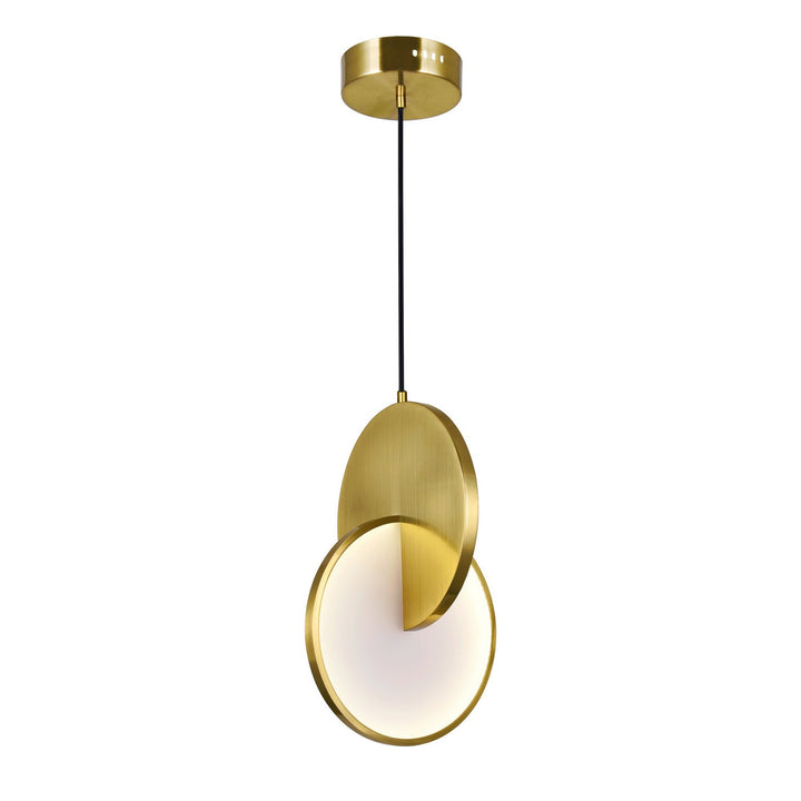 CWI Tranche 1206p10-1-629 Pendant Light - Brushed Brass